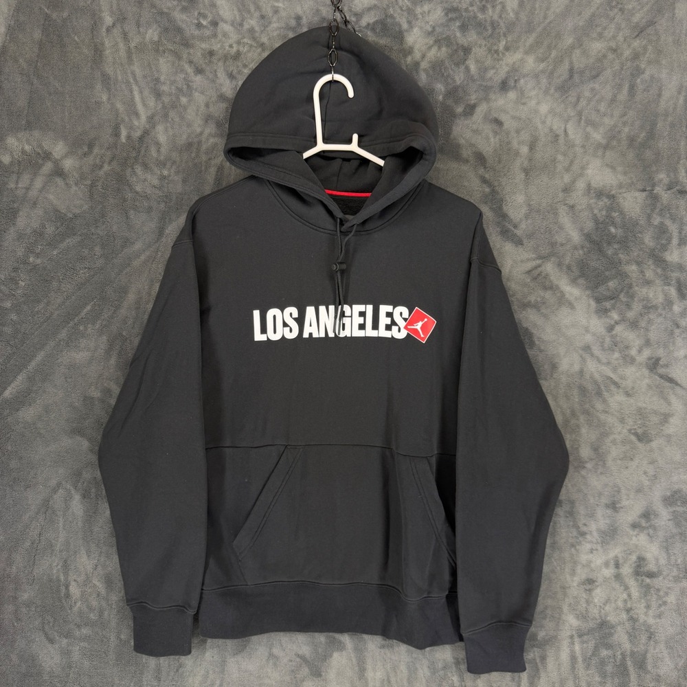 Jordan Los Angeles Hoodie Mens Medium Black‎ Jumpman Pullover DD8066-010